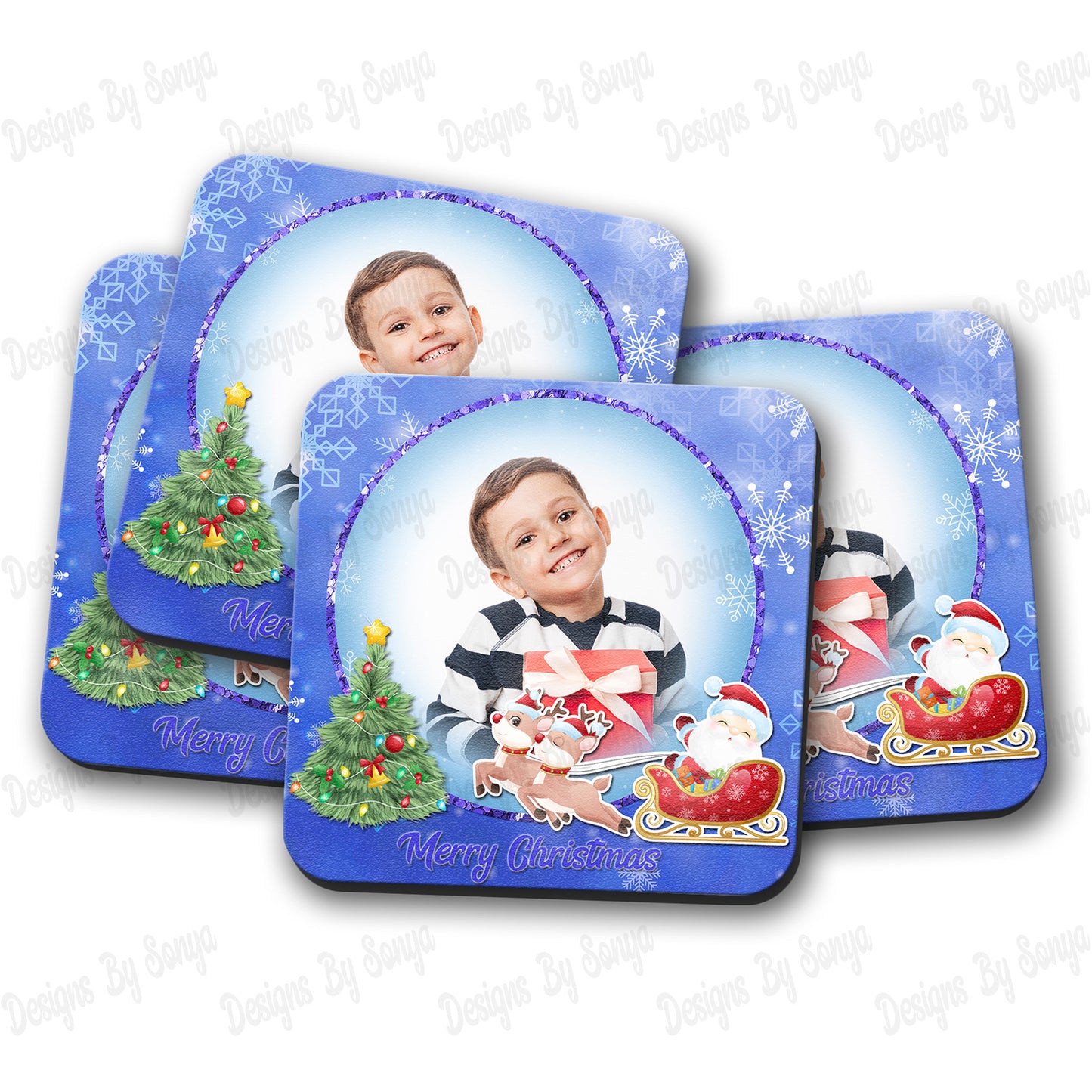 Christmas Photo Mug and Coaster Sets (8 Styles Inc)