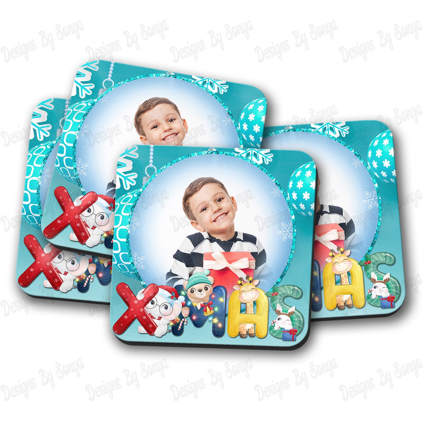 Christmas Photo Mug and Coaster Sets (8 Styles Inc)