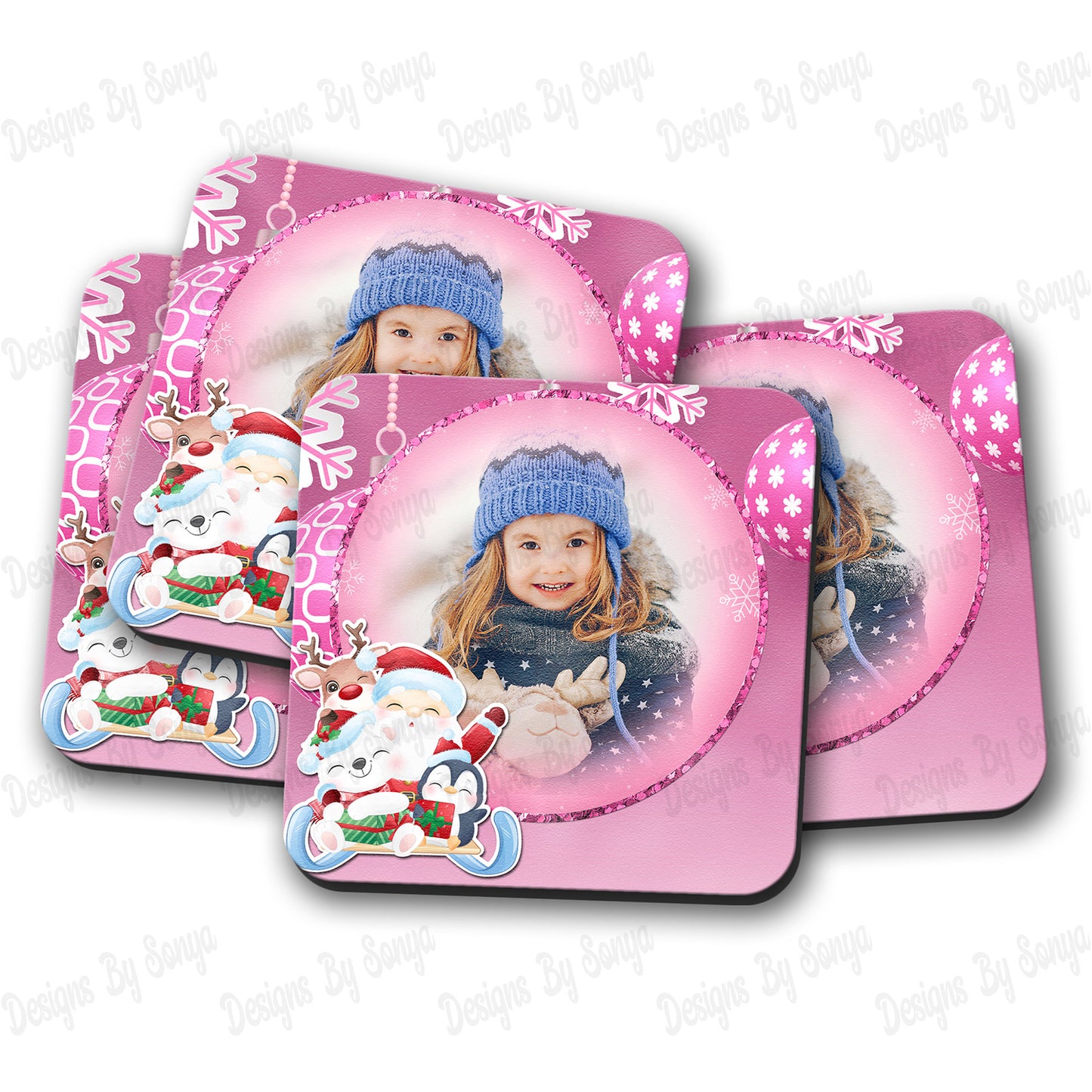 Christmas Photo Mug and Coaster Sets (8 Styles Inc)