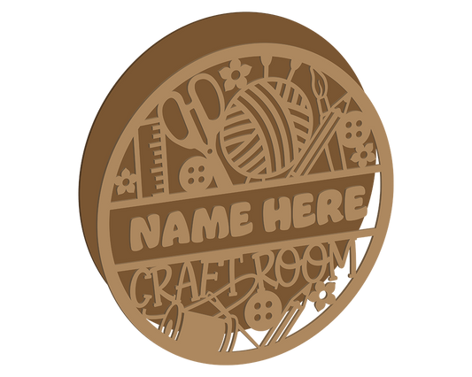 Crafting Themed Name Plaque