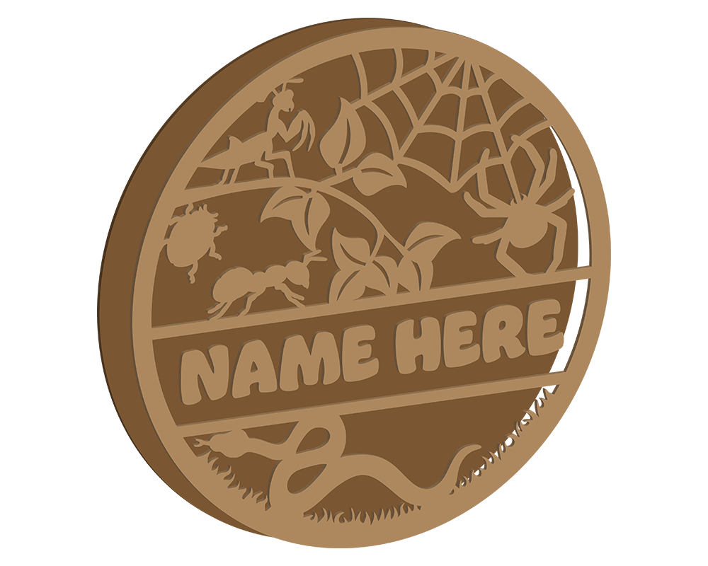 Creepy Crawlies Themed Name Plaque