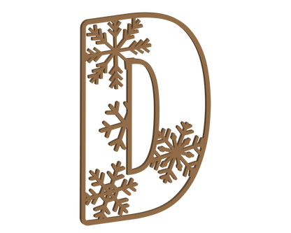 Snowflake Themed Letters