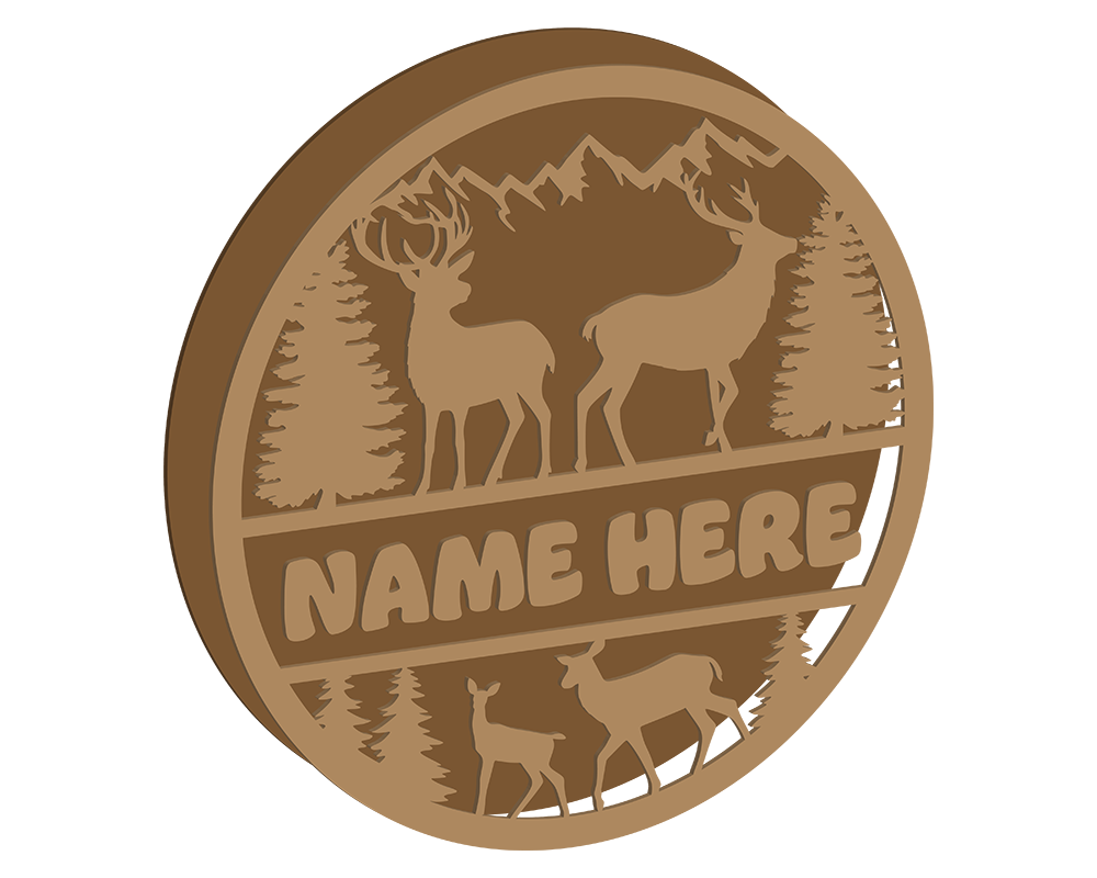 Deer Themed Name Plaque