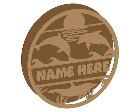 Dolphin Themed Name Plaque