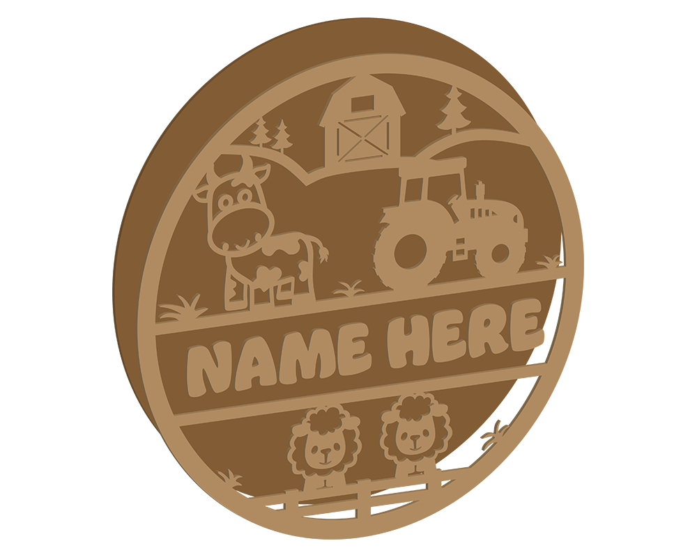 Farm Themed Name Plaque