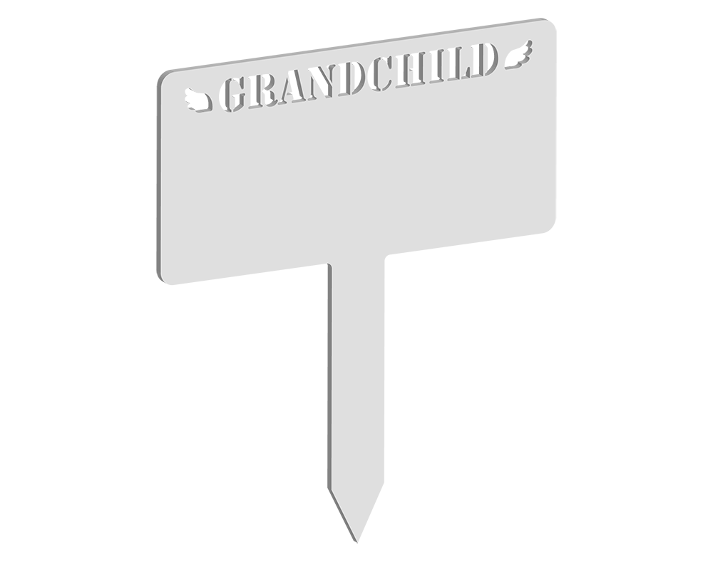 Rectangular Winged Grandchild Memorial Plaque – EasyBlanks.co.uk