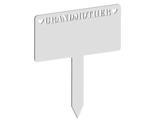 Rectangular Grandmother Hearts Memorial Plaque