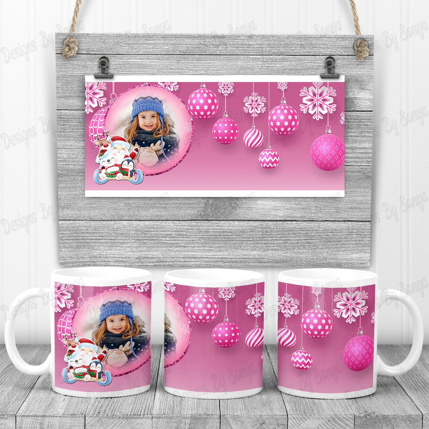 Christmas Photo Mug and Coaster Sets (8 Styles Inc)