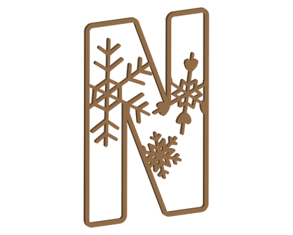 Snowflake Themed Letters