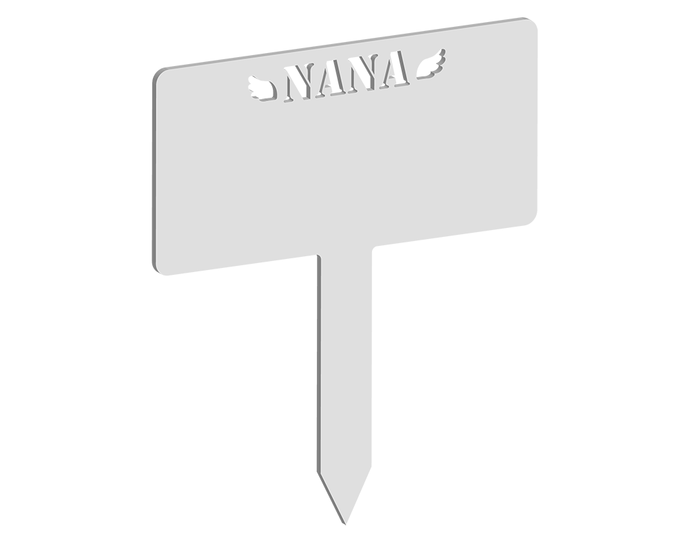 Rectangular Winged Nana Memorial Plaque