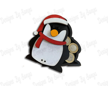 Penguin Gift Box Money Decoration