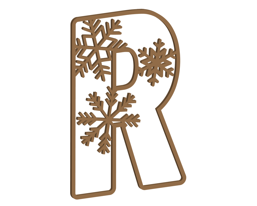 Snowflake Themed Letters