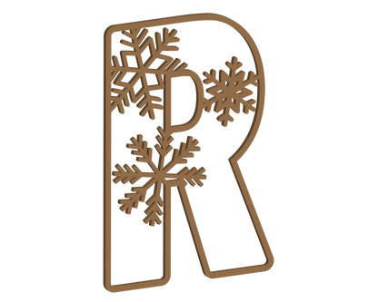 Snowflake Themed Letters