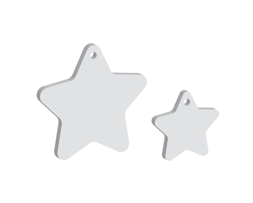 Large & Small Star Keyring Pack (5 Sets)