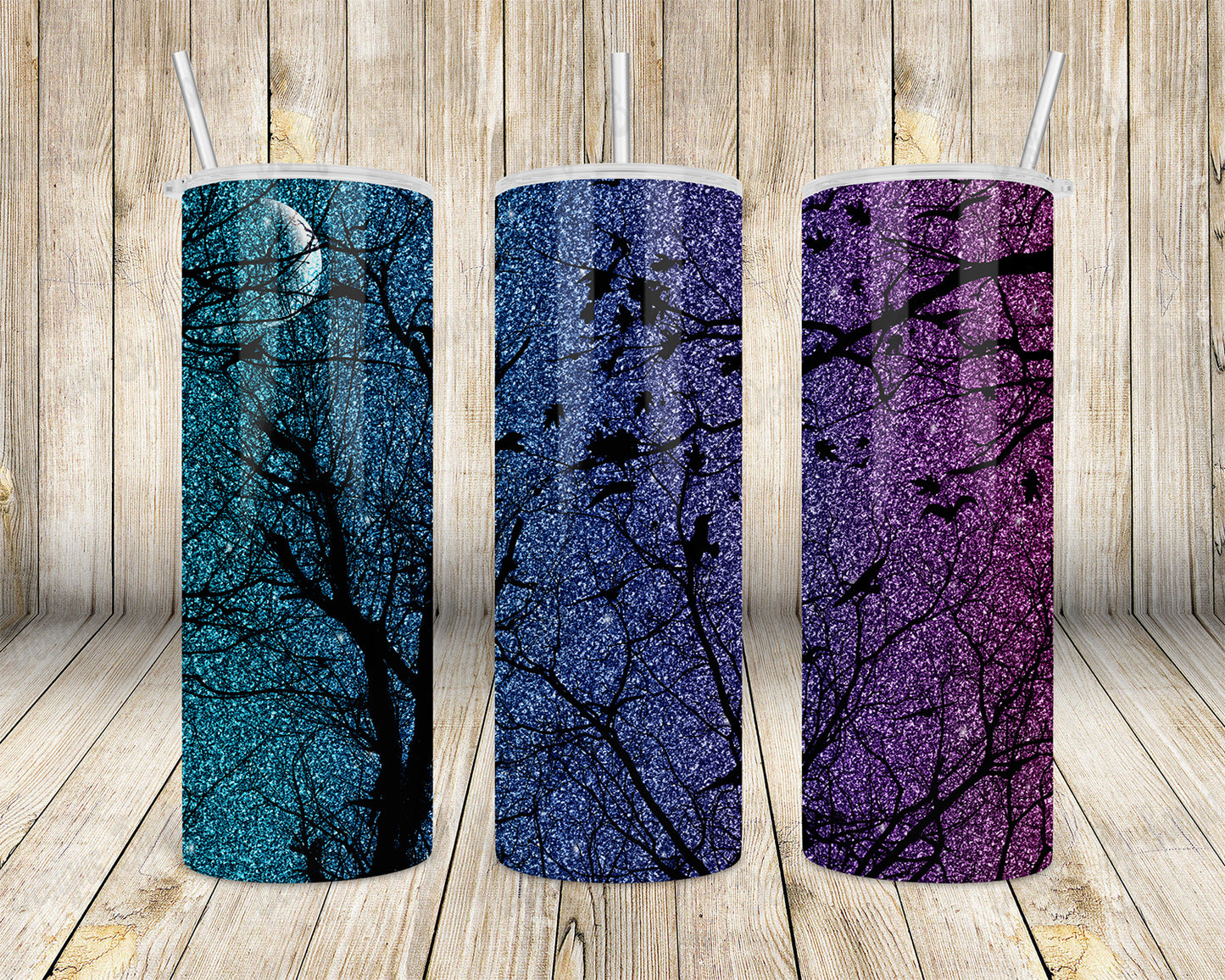 Glitter Sky Tumbler Designs (3pcs)