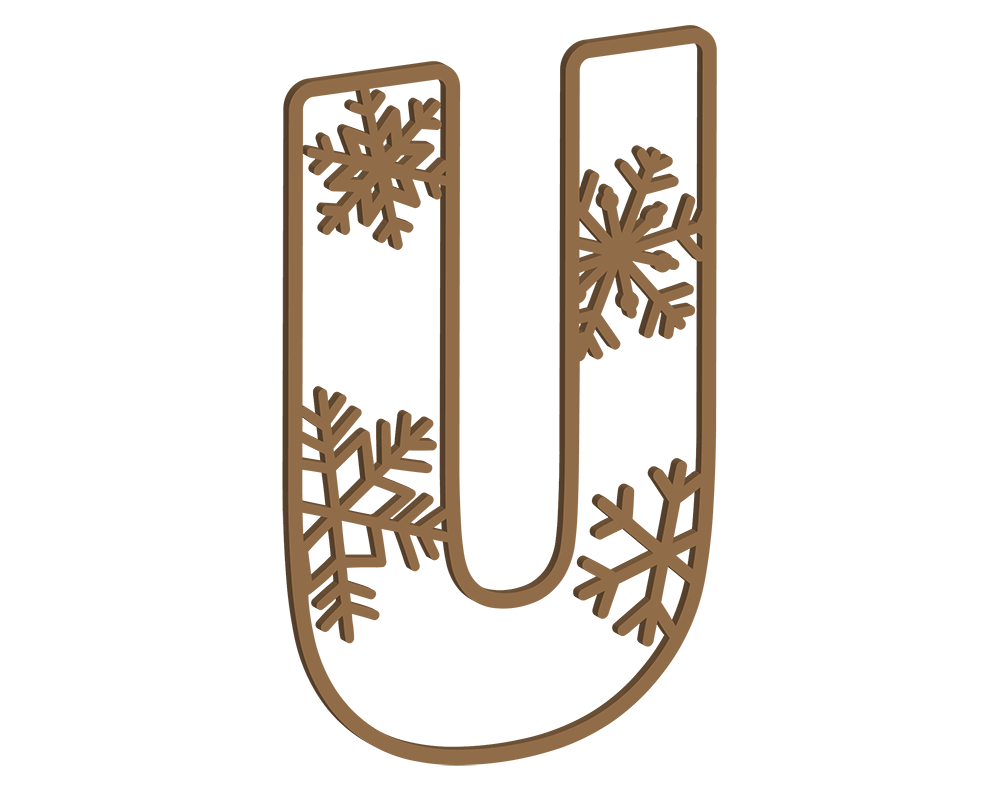 Snowflake Themed Letters