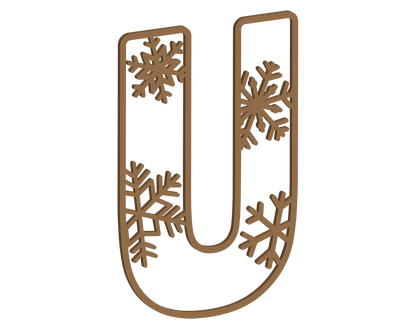 Snowflake Themed Letters