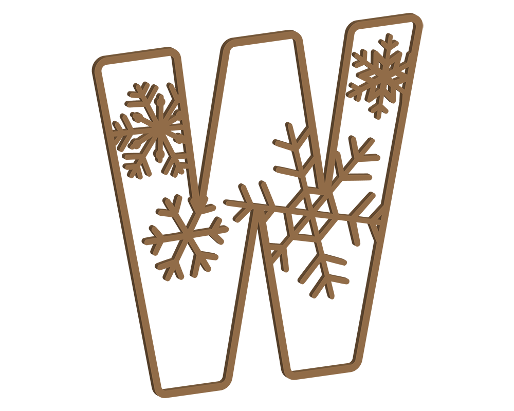 Snowflake Themed Letters