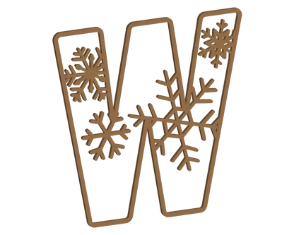 Snowflake Themed Letters