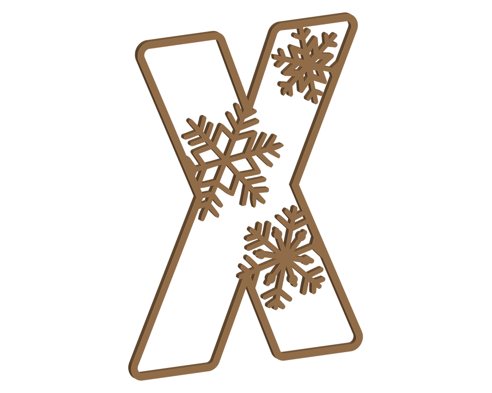 Snowflake Themed Letters