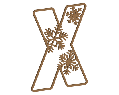 Snowflake Themed Letters