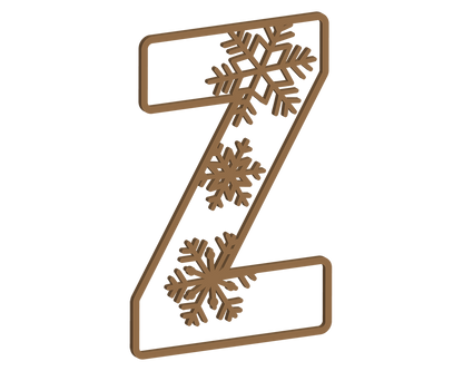 Snowflake Themed Letters